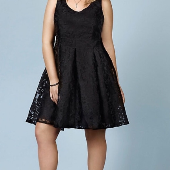 torrid Dresses & Skirts - Torrid Black Jacquard Skater Dress